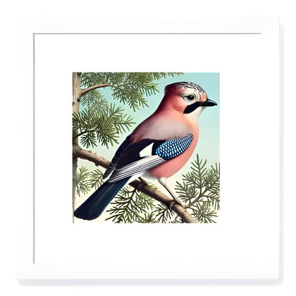 Eurasian Jay in Cedar Tree Framed Giclée Print