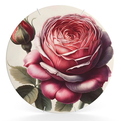 English Botanical Rose Wall Plate