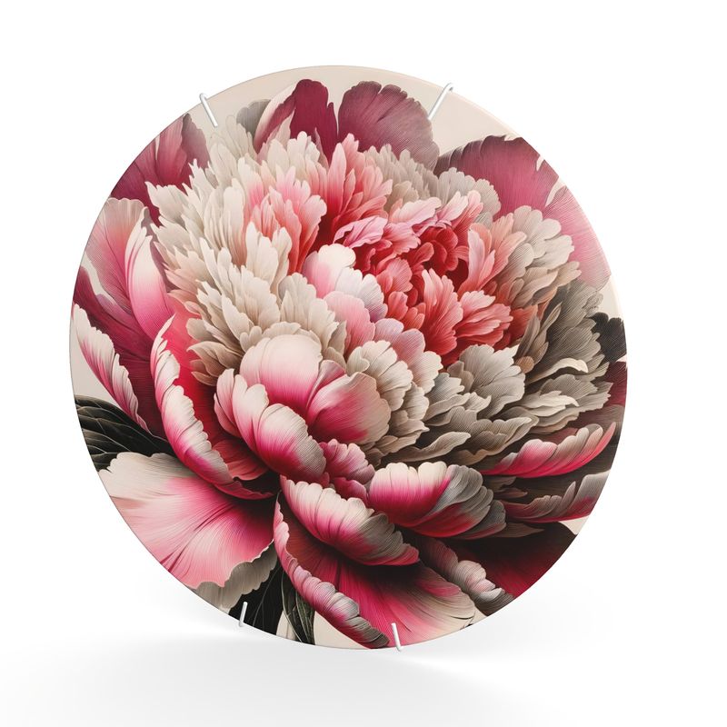 Peony Botanical Illustration Wall Plate