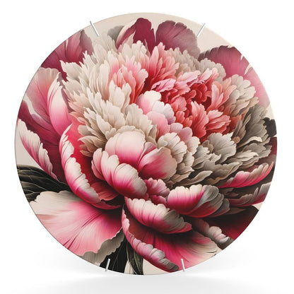 Peony Botanical Illustration Wall Plate