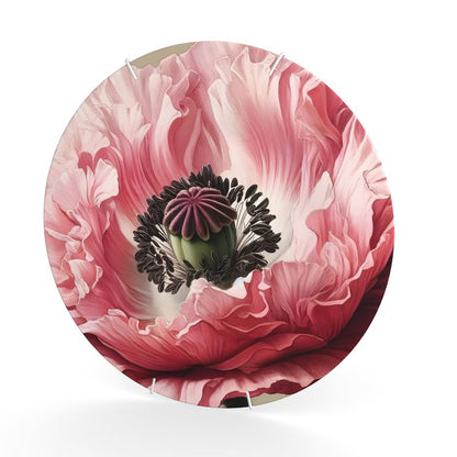 Poppy Botanical Illustration Wall Plate