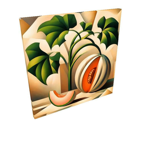 Cubist Cantaloupe Canvas Print