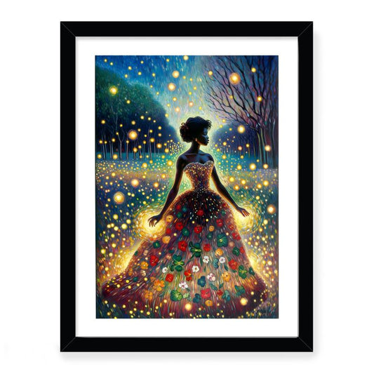 Beauty Illuminated Fauvist Fine Art Framed Giclée Print, 12” x 16