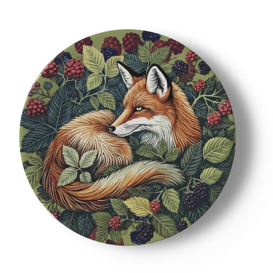 Red Fox & Blackberry Designer Plate