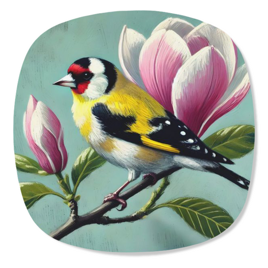 Goldfinch and Tulip Magnolia Serving Platter